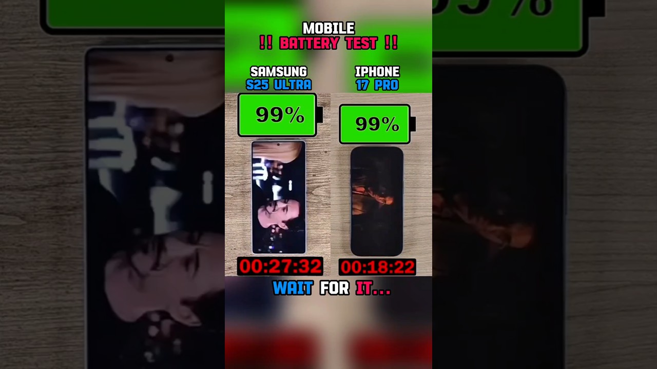 ☠️⚡ IPHONE 17 PRO VS SAMSUNG S25 ULTRA BATTERY TEST!!