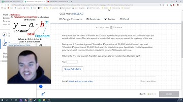 Video lesson - Exponential vs  linear growth over time