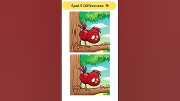 Spot 5 Differences Between the Bird Pictures in 21 Seconds 🐦 | Only Sharp Eyes Win!  #ytshorts