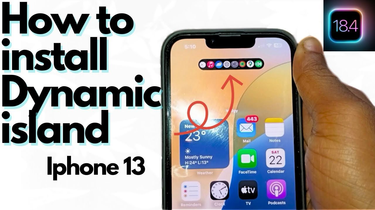 iOS 18.4 New Features how to install Dynamic Island In any IPhone - YouTube