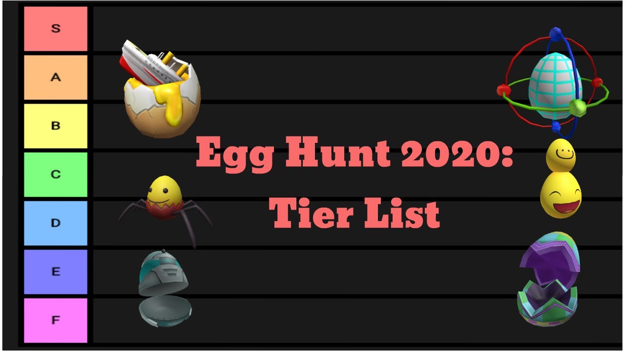 Egg Hunt 2020 Tier List Youtube - roblox egg hunt games list