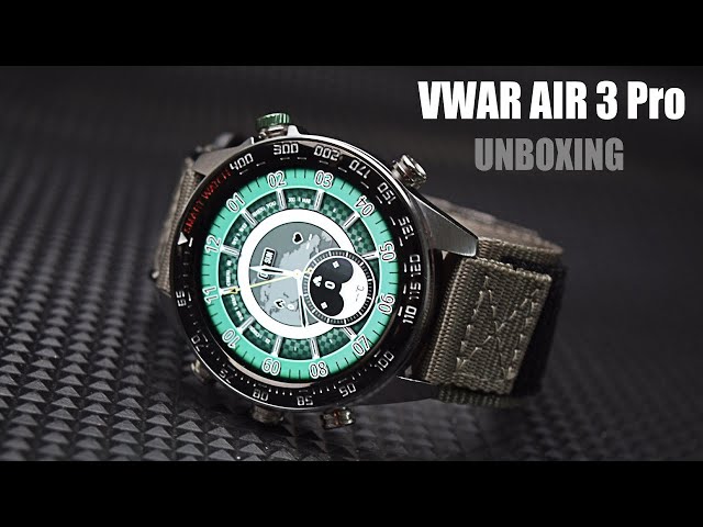 VWAR AIR3 Pro Smartwatch- Garmin MARQ Style; 5 Buttons AMOLED Always-on Display, BT Call, SpO2, IP68