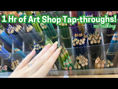 ASMR 🎨 1 Hr Tap/Scratching in Arts & Crafts Shops!! 