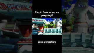 Classic Sonic where are you going!? #sonic #sonicgenerations #platformer #glitch #gaming #tails