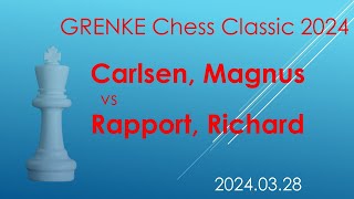 Carlsen, Magnus/Rapport, Richard/GRENKE Chess Classic 2024/2024.03.28