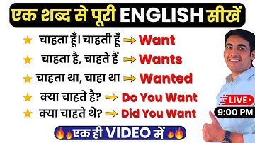 Want के सभी USES in English Grammar | English Speaking Practice | English Lovers Live