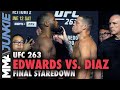 Nate Diaz mean mugs Leon Edwards during final faceoff | UFC 263