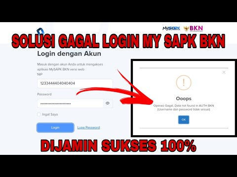 CARA MENGATASI GAGAL LOGIN PADA APLIKASI MYSAPK BKN