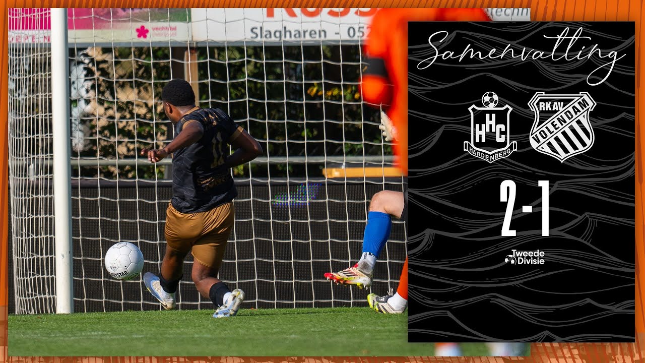 🤨 Nipt ten onder tegen koploper | Samenvatting HHC Hardenberg - RKAV Volendam: 2 - 1 (2025-2026)