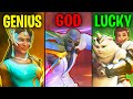 Genius VS God VS Lucky - Overwatch