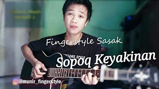 Miniatura de vídeo de "karaoke akustik sasak - SOPOQ KEYAKINAN by Munir Fingerstyle"