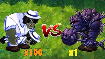 PVZ 1 Fusion Challenge!! 100 Random Zombies VS 1 Ultimate Obsidian Gargantuar - Who Will Win?