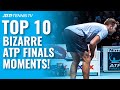 Top 10 Bizarre ATP Finals Tennis Moments!