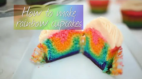 How to make rainbow cupcakes | Video recipe