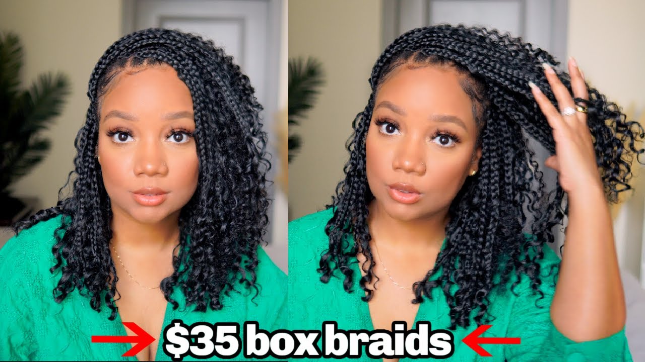 Beverlee 14 Inch 8 Packs Boho Box Braids Goddess Box Braids Crochet Hair  Bohemian Hippie Braids Braiding Hair Box Braids with Curly Ends Messy