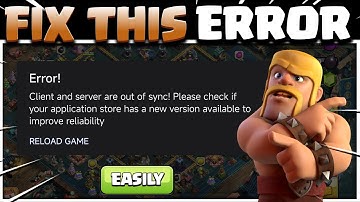 COC CLIENT & SERVER OUT OF SYNC PROBLEM SOLVED🥳💯 - Reload Game Error Clash of Clans 2025