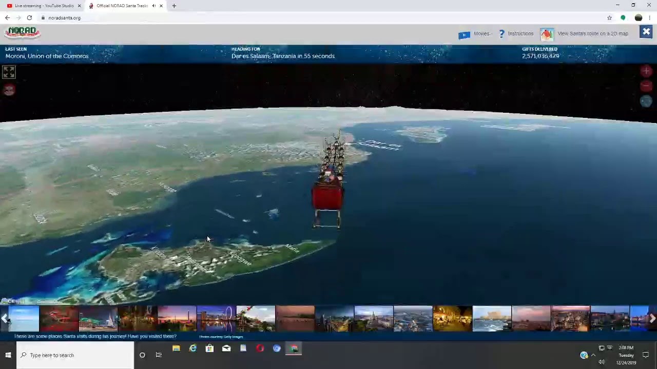 Officially Norad Santa tracker live stream YouTube