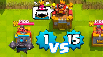 level 15 cards vs level 1 tower compilation