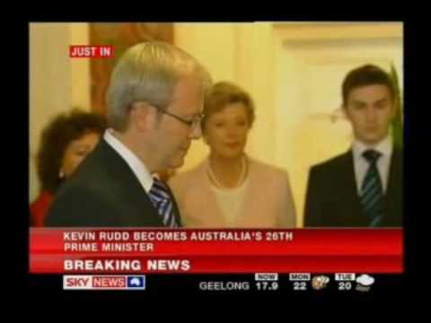 Kevin Rudd Swearing In Ceremony - Warning! Contain...