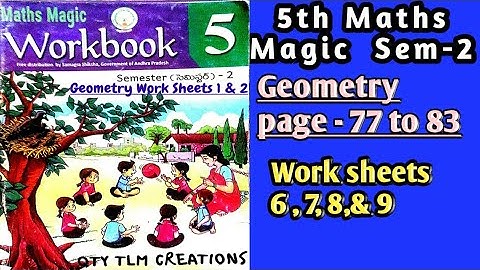 5th Class Maths Magic // గణితం తో గమ్మత్తు // Geometry Sem2 work book// Work sheets 6,7,8 & 9
