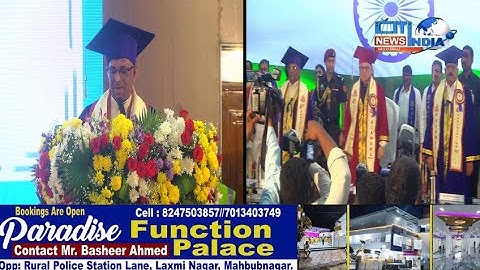 PALAMMUR UNIVERSITY K 4TH CONVOCATION PROGRAM ME GOVERNOR JISHNU DEV NE KI SHIRKAT