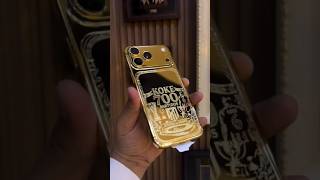 Caviar-Style Luxury Gold iPhone Unboxing 🪙📱 #iphone #smartphone #shorts #football