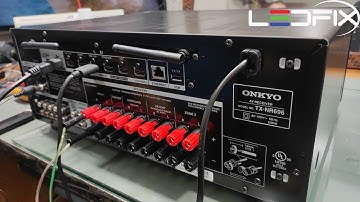 Receiver Onkyo TX-NR696 com mensagem de erro check sp wire | Reparado na Ledfix