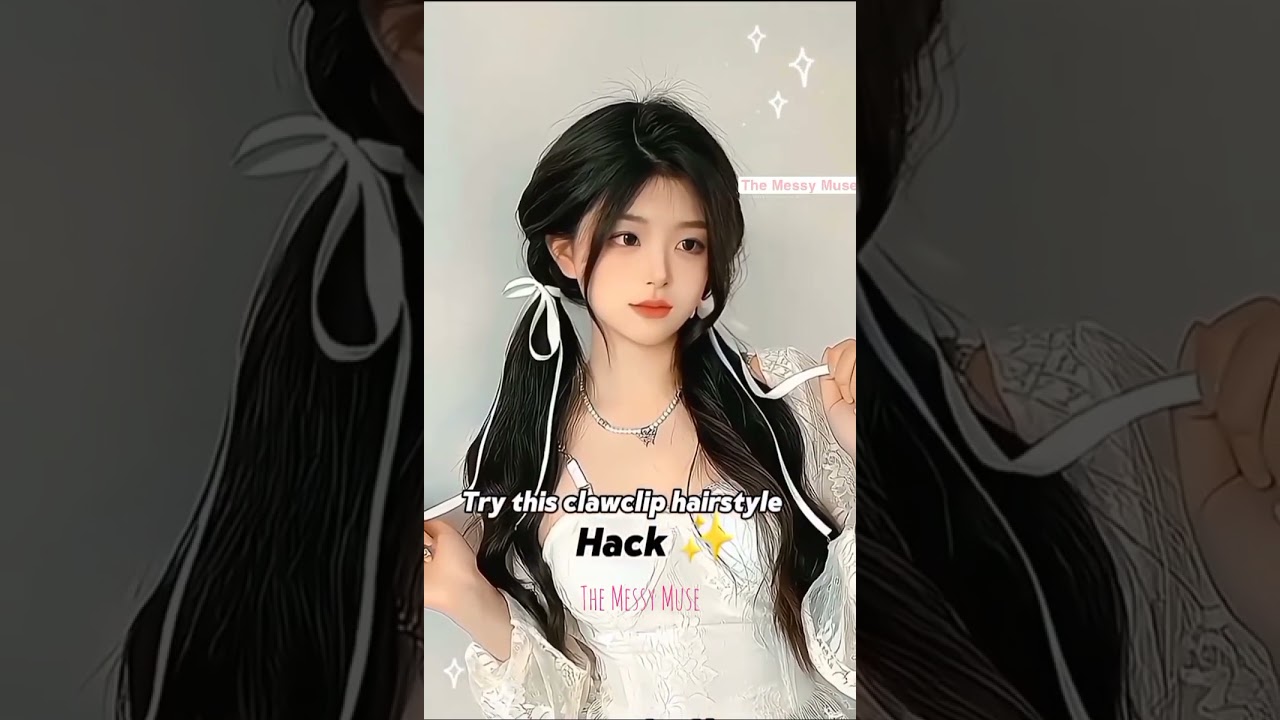 Try this clawclip hairstyle hack..✨🎀💗 You must try  🤭✨💞😽