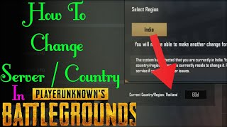 How To Change Server/Country In Pubg Mobile