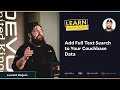 Add Full Text Search to Your Couchbase Data