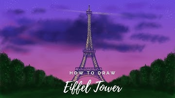 How to Draw | Eiffel Tower| Digital Art | Autodesk SketchBook Mobile