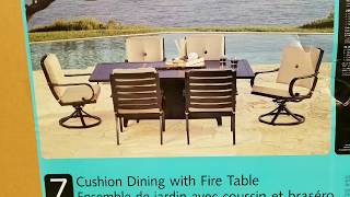 Costco! Sunvilla 7 Piece Cushion Dining Set w/ Fire Table! $799!!!