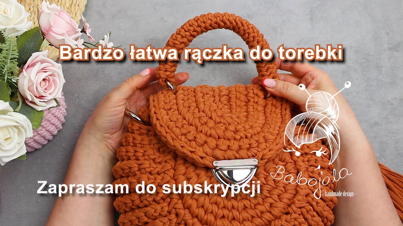 Rączka do torebki oczkami ścisłymi.