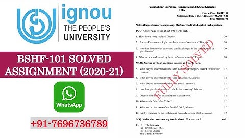 BSHF-101 FULLY SOLVED ASSIGNMENT II BTS FIRST YEAR SOLVED ASSIGNMENT