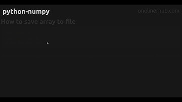How to save array to file