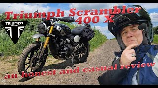 Triumph Scrambler 400 X an honest review for real people on the byways of Wiltshire