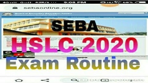 Seba_HSLC_Routine_2020, HSLC Final Exam Routine 2020, Download now HSLC Exam Routine 2020