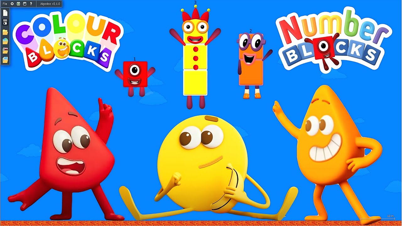 New Fan-Made Numberblock & ColourBlocks Lava Escape! Algodoo ASMR Challenge