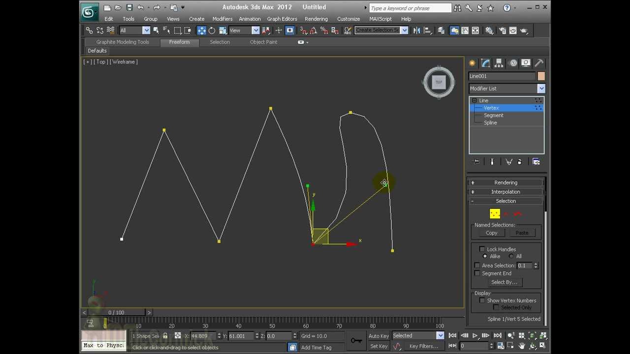 Creating and Modifying Editable Splines and Vertex Types - 3DSMax2012 -  YouTube