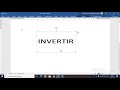 como invertir una palabra en word