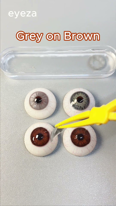 Gray contact lenses on brown eyes! The contrast is absolutely stunning! 😍✨ #lenses #contactlense