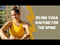 30 min relaxing yoga for the spine free class  yoganamas