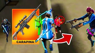 PEGUEI A CARAPINA E FUI PRO RUSH MALUCO SOLO VS SQUAD!!FREE FIRE