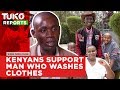Man washing clothes to provide for sick wife receives massive support from Kenyans | Tuko TV