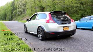 Volvo C30, K16 Turbo, Catless DP, Elevate Catback - skissinger