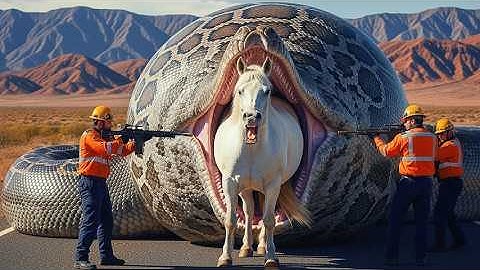 Heroic Rescue Team Saves Horse From Furious Giant Python’s Sudden Attack 🐴🐍 HOA KỲ