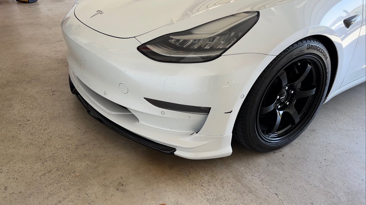 Tesla Model 3 Front Lip and Front Skid Plate Install - YouTube
