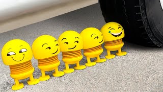 Crushing Crunchy & Soft Things by Car!🚗 EXPERIMENT CAR VS EMOJI TOY screenshot 3