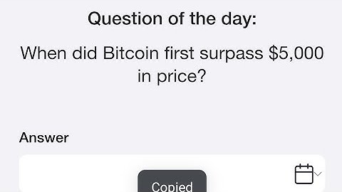 When did Bitcoin first surpass $5,000 in price? | Time Farm Oracle of Time