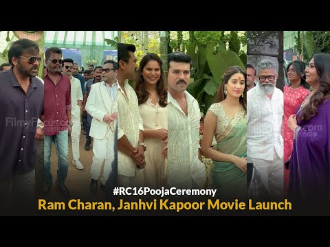 Ram Charan, Janhvi Kapoor Movie Launch | #RC16PoojaCeremony, Chiranjeevi, Shankar,Buchi Babu,Sukumar